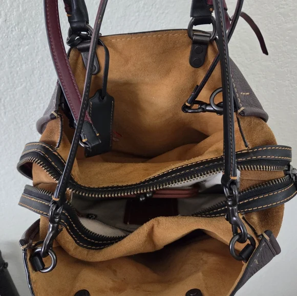 Coach Rogye 1941 Exc Condition Elegant Burgundy Leather Handbag Oxblood Color - Picture 6 of 7